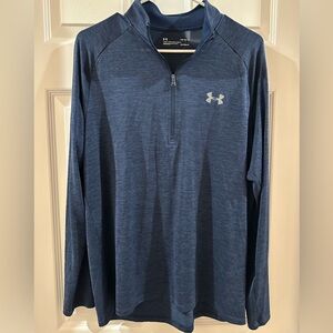 Navy blue long sleeve pullover under Armour